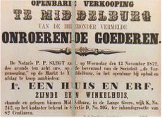 Pand Lange Geere K 242 te koop, 13 november 1872.JPG