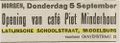 Cafe Piet Minderhoud september 1940 Latijnse Schoolstraat.jpg