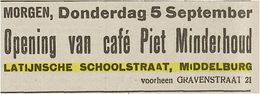 Cafe Piet Minderhoud september 1940 Latijnse Schoolstraat.jpg