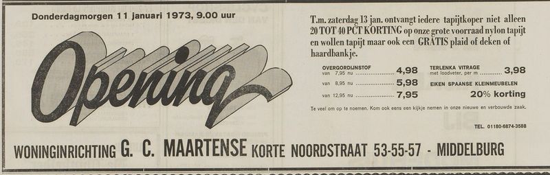 Bestand:Advertentie Gilles Maartense Noordstraat 1973.jpg