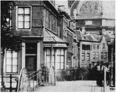 De verdwenen Dambrug naar de Schuitvlotstraat, ca. 1875.JPG