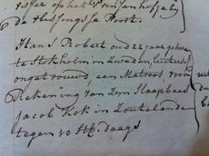 Jacob Kok in Zoutelande Turfkaai, november 1786.jpg