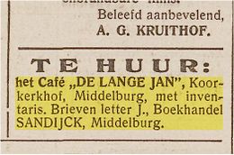 Cafe de Lange Jan Koorkerkhof 1934.jpg