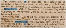Verkoop Het Gouden Truweel Markt K 167 Middelburg, MCO 1840.JPG